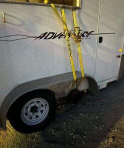 Everest Premium Ratchet Tie Down – 1 PK – 2 IN – 27 FT – 3333 LBS Working Load – 10000 LBS Break Strength – Double J Hook – Cargo Straps Perfect for Moving Appliances, Lawn Equipment and Motorcycles 37 619nrNr6blL