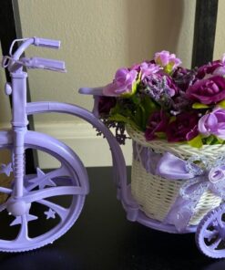 Louis Garden Nostalgic Bicycle Artificial Flower Decor Plant Stand (Purple) Purple 29 619oBHYCqL