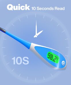 Boncare Thermometer for Adults, Digital and Oral Thermometer for Fever with 10 Seconds Blue 13 619qZl23eFL