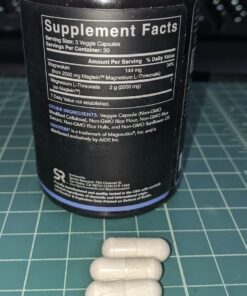 Sports Research Magtein Magnesium L-Threonate Capsules - Magnesium Supplement for Memory, Focus & Cognition - Magnesium L Threonate Supports Brain Health, Sleep & Mood - 2000mg, 90 Capsules for Adults 90 Count (Pack of 1) 24 619qj3cNFL