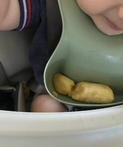 PandaEar Set of 3 Cute Silicone Bibs for Babies & Toddlers (10-72 Months) Waterproof, Soft, Unisex, Non Messy (Brown/Blue/Green) 37 619rhQvmSUL