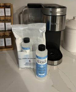 Descaler (2 Pack, 2 Uses Per Bottle) - Made in the USA - Universal Descaling Solution for Keurig, Nespresso, Delonghi and All Single Use Coffee and Espresso Machines 8 Fl Oz (Pack of 2) 32 619rtyMZPL