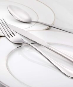 HIWARE 24-Piece Forks Silverware Set, Food-Grade Stainless Steel Dinner Forks Set, Dishwasher Safe, 8 Inches 17 619tuMLrdOL