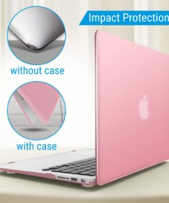 IBENZER Compatible with Old Version MacBook Air 13 Inch Case (2017-2010 Release), Models: A1466/A1369, Plastic Hard Shell Case with Keyboard & Screen Cover for Mac Air 13, Pink, A13PK+2 For Macbook Air 13'' A1466/A1369 29 619u25s56LL