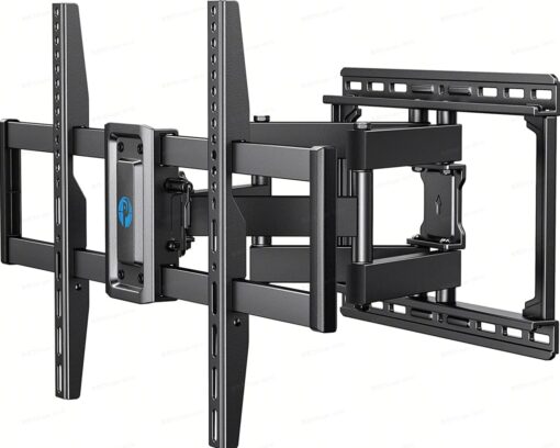 Pipishell Full Motion TV Wall Mount for 37-75 inch Flat/Curved TVs up to 100lbs, Wall Mount TV Bracket Swivel and Tilt, TV Mount Fits 8/12/16" Wood Studs, Max VESA 600x400mm, PILF3