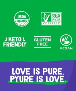 Pyure Organic Stevia Packets | Granulated Sugar Packets - White Sugar Substitute | Zero Carb, Zero Sugar, Zero Calorie Sweetener Packets | Plant-Based Stevia Packets for Keto Coffee | 1000 Count 1000 Count (Pack of 1) 14 619wbY73DdS