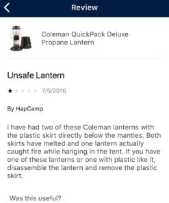Coleman QuickPack Deluxe Propane Lantern with Storage Case, 1000 Lumens Gas Lantern with Adjustable Brightness, Pressure Control, & Mantles Included; Great for Camping, Tailgating, & Emergencies 19 619yV5SmtcL