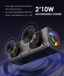 Karaoke Machine for Adults Kids with 2 UHF Wireless Microphones, XIZJ 2023 New Portable Bluetooth Singing PA Speaker System with RGB Lights/Strap, Support AUX-in/USB/TF, an Ideal Gift Black 14 619z 4Gx85L