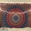 Bless International Handmade Indian hippie Bohemian Psychedelic Peacock Mandala Wall hanging College Dorm Beach Throws Table Cloth Bedding Tapestry (Golden Blue, Twin(54x72Inches)(140x185cms)) Twin (54x72Inches)(140x185cms) Golden Blue 10 619zjCX3UPL
