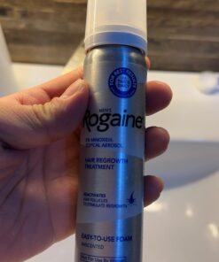 Men's Rogaine 5% Minoxidil Foam for Hair Loss and Hair Regrowth, Topical Treatment for Thinning Hair, 3-Month Supply, 2.11 Ounce (Pack of 3) Men's Rogaine Foam Treatment (3-Month Supply) 2.11 Ounce (Pack of 3) 40 61A K6ZFyAL