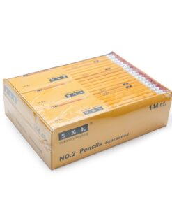 SKKSTATIONERY Pre-sharpened pencils, Pencils Sharpened with eraser top, 2 HB pencil, 144/box. 1 BOX 144 7 61A NWNk4sL