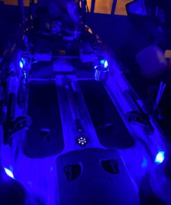 Partsam 4Pcs 1-1/4" Livewell Blue Outdoor Path Garden Yard Stair LED Deck Step Lights Clear Lens, Mini Round Led Boat Lights 12V Interior Exterior Under Water IP68 31 61A11QxyYML