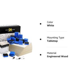 Magicfly Small White Boards, Dry Erase Board Pack of 26, Mini Whiteboards 9x12 Inches Double-Sided White Boards for Students Classroom Teachers School Supplies Office with 32 Pens and 26 Erasers 26 packs 22 61A1JWtSUXL