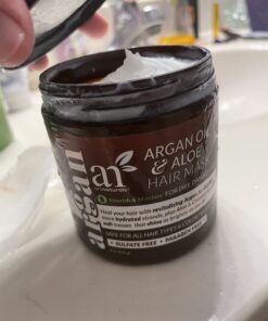 Artnaturals Argan Hair Mask Conditioner - (8 Oz/226g) - Deep Conditioning Treatment - Organic Jojoba Oil, Aloe Vera & Keratin - Repair Dry, Damaged, Color Treated, Natural Hair Growth - Sulfate Free 55 61A1VG8mpAL