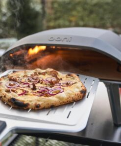 ooni 14” Perforated Pizza Peel – Long Handle Perforated Aluminium Pizza Paddle – Lightweight Pizza Turning Peel Outdoor Pizza Oven Accessories 14" 10 61A1b63PfPL