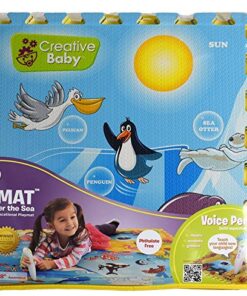 Creative Baby 9 Piece Interactive Playmat i-Mat, Under The Sea , 48x48 Inch (Pack of 1) 10 61A3cLneaGL