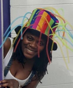 Fun Central - LED Crazy Noodle Hat for Adults & Kids | for Mardi Gras Party Supplies St. Patrick’s Day Party Favors Crazy Hat Day 22 61A3jchKoL