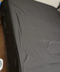 Amazon Basics Lightweight Super Soft Easy Care Microfiber 4-Piece Bed Sheet Set with 14-Inch Deep Pockets, Queen, Black, Solid 26 61A45og 9tL