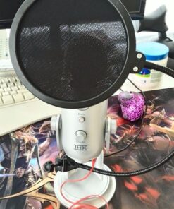 Neewer Professional Microphone Pop Filter Shield Compatible with Blue Yeti and Any Other Microphone, Dual Layered Wind Pop Screen With A Flexible 360 Degree Gooseneck Clip Stabilizing Arm Standard Packaging 46 61A47qdFaRL