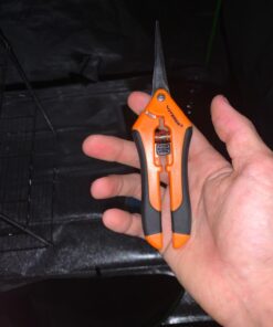 VIVOSUN Gardening Hand Pruner Pruning Shear with Straight Stailess Steel Blades (2Pack Orange) 19 61A5terbTNL