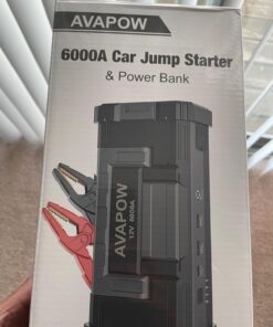AVAPOW 6000A Car Battery Jump Starter(for All Gas or up to 12L Diesel) Powerful Starter with Dual USB Quick Charge and DC Output,12V Pack Built-in LED Bright Light 49 61A7xfdafwL