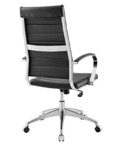 Modway Jive Ribbed High Back Tall Executive Swivel Office Chair With Arms In Black 24 61A93a wOXL