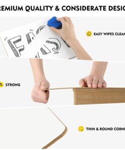 Magicfly Small White Boards, Dry Erase Board Pack of 26, Mini Whiteboards 9x12 Inches Double-Sided White Boards for Students Classroom Teachers School Supplies Office with 32 Pens and 26 Erasers 26 packs 18 61AB9iDWsWS