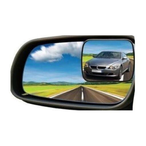 Total View 360 Wide Angle Universal Adjustable Blind Spot Mirror, Frameless Square Design, 2 Pack