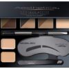 Aesthetica Brow Contour Kit 16-Piece Eyebrow Makeup Palette Set 6 Eyebrow Powders, 5 Eyebrow Stencils, Spoolie/Brush Duo, Tweezers, Eye Brow Wax, Highlighter - Unique Gifts For Women For Her Birthday 6 61ACEndktL