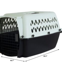 Alternative view of Petmate Pet Porter Fashion Dog Kennel 24", Pale Aqua & Black, for Pets 15-20lbs 24.1"L x 16.7"W x 14.5"H Pale Blue