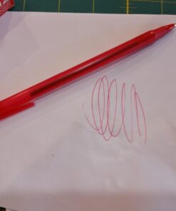 BIC Round Stic Xtra Life Ballpoint Pens, Medium Point (1.0mm), Red, 12-Count Pack, Stick Pens for Office Supplies (GSM11-RED) 12 Count (Pack of 1) Ballpoint Pen 27 61ACy8AFHvL