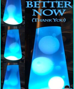 Lava Lite 1953 Silver Base Lamp with White Wax in Blue Liquid, 11.5", White Wax/Blue Liquid/Silver Base White / Blue / Silver 19 61ADumrH jL