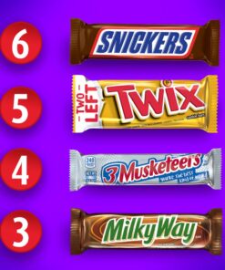 Mars SNICKERS, TWIX, 3 MUSKETEERS & MILKY WAY Full Size Christmas Candy Chocolate Bar Variety Box, 18 ct Bulk Candy 18 Count (Pack of 1) 26 61AEDFrb7bL