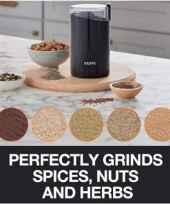 Alternative view of Krups Coffee and Spice Grinder 12 Cup Easy to Use, One Touch Operation 200 Watts Dry Herbs, Nuts Black Blade Grinder