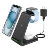 Wireless Charging Stand, GEEKERA 3 in 1 Wireless Charger Dock Station for iPhone 15 14 13 12 11 Pro Max Plus XR XS 8 Plus, Apple Watch Ultra/9/SE/8/7/6/5/4/3/2, AirPods Pro/3 Black 50 61AEK3sa5DL