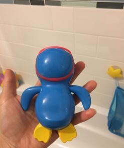 Munchkin® Wind Up Swimming Penguin Baby and Toddler Bath Toy, Blue 32 61AFdY5qlJL
