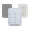GE 6-Outlet Extender, Grounded Wall Tap, Adapter Spaced Outlets, 3-Prong, Multiple Plug, Quick and Easy Install, Cruise Essentials, UL Listed, White, 50759 1 Pack Standard Power Strip 2 61AHOgpYKzL