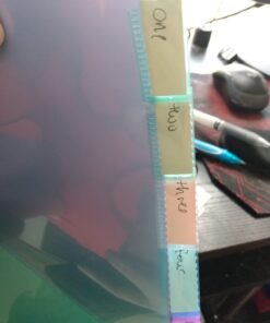 Amazon Basics Two Pocket Plastic Dividers, 8 Tab Set, 24 Count (Pack of 3), Letter Size, Assorted Color 31 61AIhglOUaL