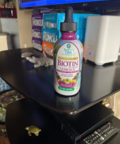 Alternative view of Maximum Strength Liquid Biotin Drops w/ 12,500 MCG – Best Vitamins for Fast Hair Growth, Reduced Hair Loss, Healthy Skin & Strong Nails -5X More Potent Than Pills– Max Absorption, Vegan– 4oz, 30 Serv