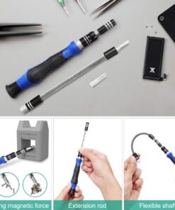 ORIA Precision Screwdriver Set, 86 in 1 Repair Tool Kit, Screwdriver Kit with Portable Bag for Game Console, Tablet, PC, Macbook and Other Electronics, Blue 43 61AJJdw34WL