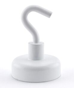 Master Magnetics White Magnetic Hook Set - 1" Diameter, 1.5" Height, 9 Pound Pull, Pack of 8, MHHH9X8 22 61AK5hH IlL