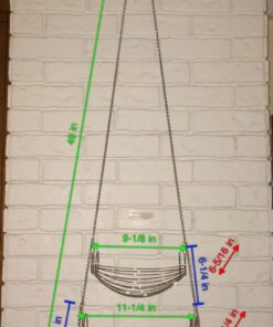 Home Basics 3-Tier Adjustable Chrome Heavy Duty Wire Hanging Fruit or Vegetable Kitchen Storage Baskets, Chrome Finish, Hammock Style 20 61AKNsA8AqL