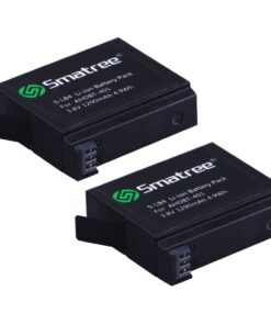 Smatree 1290mAh Replacement Battery Compatible for GoPro Hero4 (Pack of 2) Bundle with 3-Channel Charger and USB Cord 22 61ALIO IKL