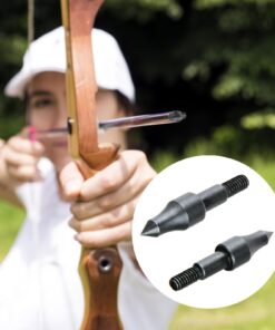 Cosmos 12 Pcs Screw-in Archery Bullet Points Arrow Tips Archery Target Practice Hunting Arrow Points for Recurve, Compound Bow, Crossbow, 100 Grain Each 18 61ANOhnyqXL