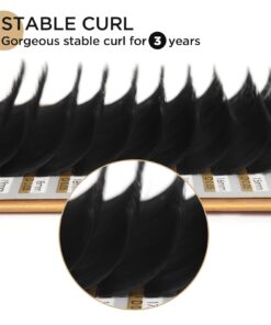 LASHVIEW Russian Volume Lashes 0.03mm Thickness C Curl 8-15mm Mix Tray Faux Individual Eyelash Extension Soft Semi-Permanent Lashes Pure Korean(Professional Salon Use) 0.03-C(8-15mm) 13 61ANjUisL