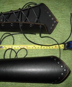 HZMAN Faux Leather Arm Guards - Medieval Cross Bracers - One Size Black 14 61AOk6FG9FL