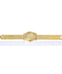 Men's 45mm Iced Diamond Watch with Roman Dial and Bling-ed Out Adjustable Metal Strap - Quartz Movement - 14k Gold or Silver - Watch, Bracelet Set or Tennis Chain Set 20 61APo g05QL