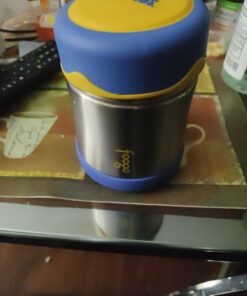 Thermos Foogo Vacuum Insulated Stainless Steel 10-Ounce Food Jar, Charcoal/Teal (B3004TS2) 20 61ARPSIV3EL