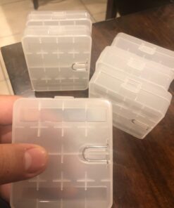 Honbay Battery Storage Case/Box/Organizer/Holder for 4 18650 Batteries or 8 CR123A Battery, Pack of 6 (White) White 9 61ARWmJqnL