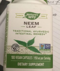 Nature's Way Herbal Neem Leaf, Traditional Ayurvedic Intestinal Remedy*, 100 Vegan Capsules 41 61ARXBARW0L